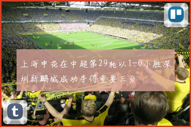 上海申花在中超第29轮以1-0小胜深圳新鹏城成功夺得重要三分